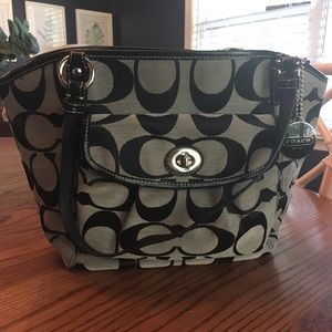 Coach tote— black and grey logo
